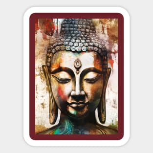 Inner peace face Sticker